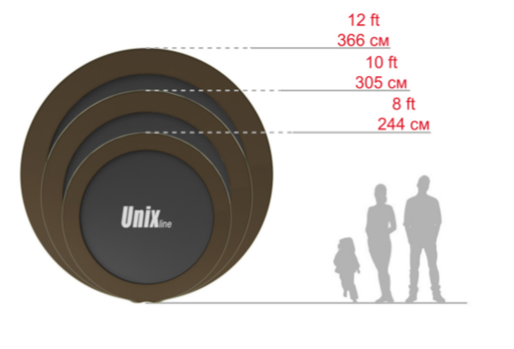 Батут UNIX line Black&Brown 12 ft (outside)