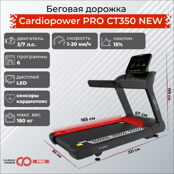 Беговая дорожка CardioPower Pro CT350