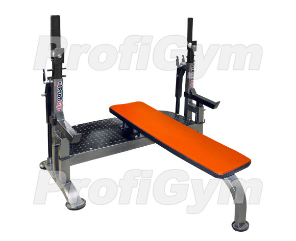 Скамья-стойка домкратная для жима лежа со страховочными упорами ProfiGym ПЛ-0060-F